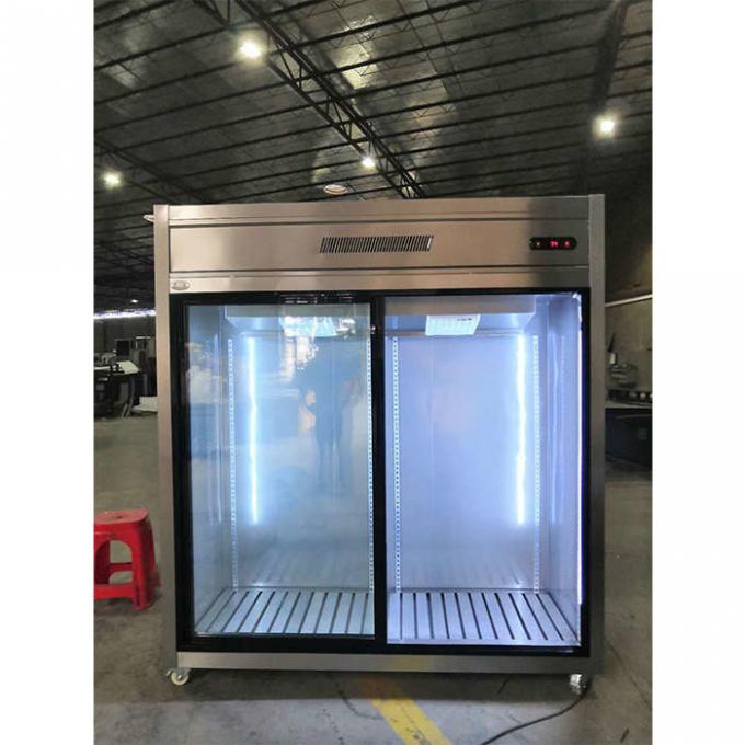 Sürgülü Cam Kapı 900W 1300L Ticari Buzdolabı Dondurucu 1