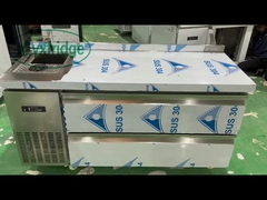 Ticari 2 çekmece Mutfak İş Masası Paslanmaz Çelik Soğutucu 1.5M İş Masası