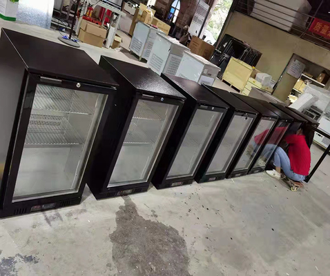 Otel 108L Ventilatör Soğutma Ekranı Bira Bar Buzdolabı Cam Hinge Kapı Arka Bar Soğutucu