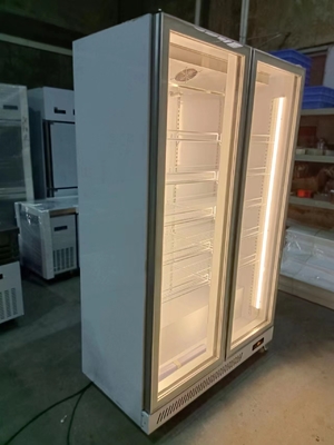 R290 Soğutucu ile 1000L Ticari Cam Kapı Soğutucusu Dikey Buzdolabı