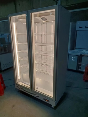 R290 Soğutucu ile 1000L Ticari Cam Kapı Soğutucusu Dikey Buzdolabı