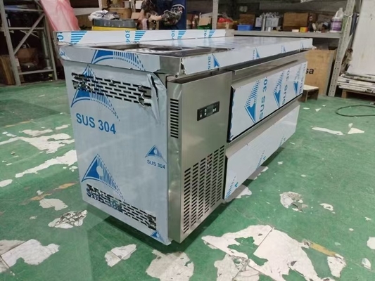 Özel Ticari buzdolabı dondurucu 60 " Döşeme altındaki buzdolabı w / 2 çekmece 115v 304 Gümüş