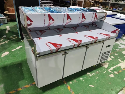 1.8M Salat İş Masası 3 Kapı Soğutulmuş Pizza Hazırlama Masası