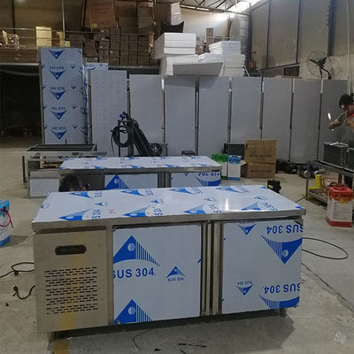 LED Ekran 1.5m Fanlı Soğutma Tezgahı 2 Kapısı Altında