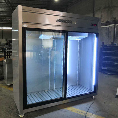 Sürgülü Cam Kapı 900W 1300L Ticari Buzdolabı Dondurucu