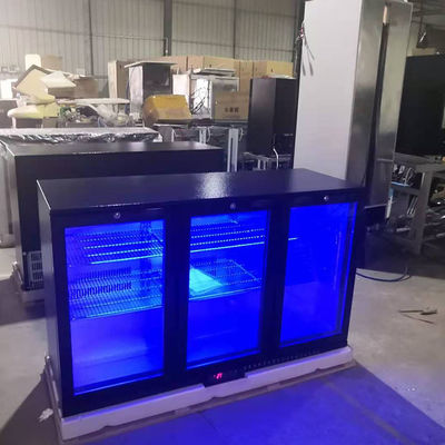 R134a 330L Tezgah Altı Bar Buzdolabı 3 Kapılı Siyah Renk