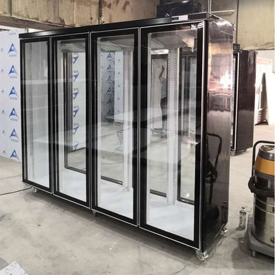 Market İçin Soğutucu 4 Cam Kapılı Buzdolabına 2500L Ulaşın