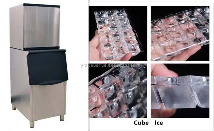 Endüstriyel 500 kg buz küpü makinesi restoran için 1000 poundluk buz küpü makinesi 1