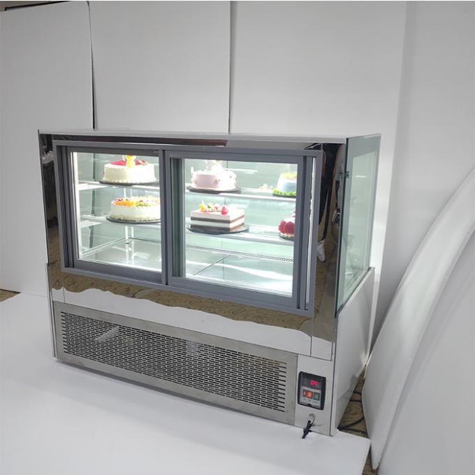 650W Çift Katmanlı Cam Kek Ticari Buzdolabı Dondurucu 1