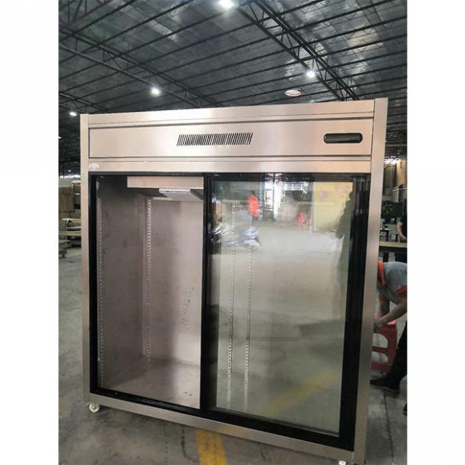 Sürgülü Cam Kapı 900W 1300L Ticari Buzdolabı Dondurucu 0