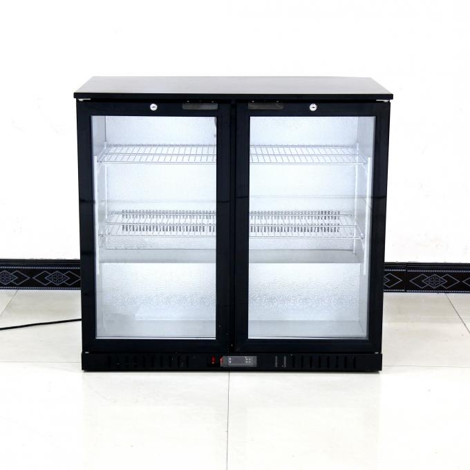 900 * 520 * 835mm Ticari Cam Kapı Soğutucular 208L Çift camlı vitrinli buzdolabı 1